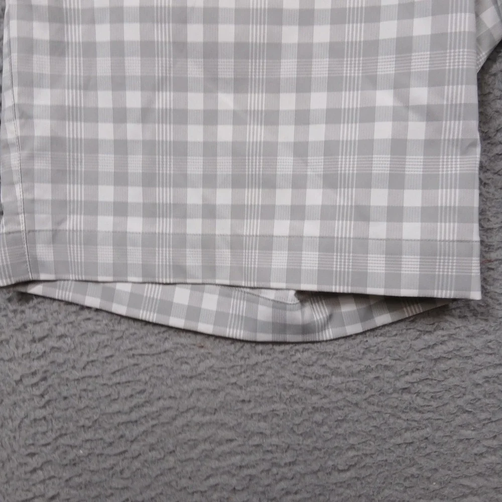 Nike Golf‎ Dri-FIT Shorts Men's 36 Grey White Plaid Gingham Check Performance